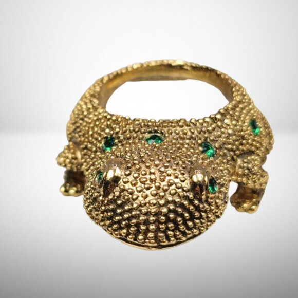 Stunning Super Rare Paris Frog Magnifying Glass Paperweight - Swarovski Crystal - Picture 8 of 9